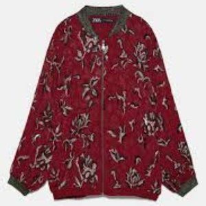 ZARA Embroidered bomber jacket sequined